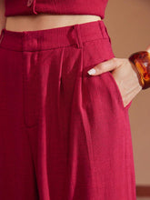 MOTF PREMIUM SOLID FOLD PLEATED SLANT POCKET SUIT PANTS